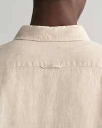 Camisa Slim Fit de lino Houndstooth