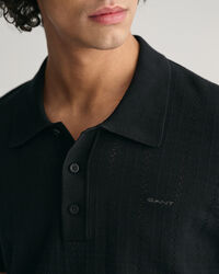 Jersey tipo polo Pointelle Textured