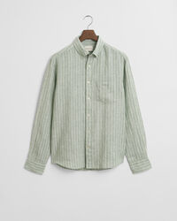 Camisa Regular Fit de lino a rayas