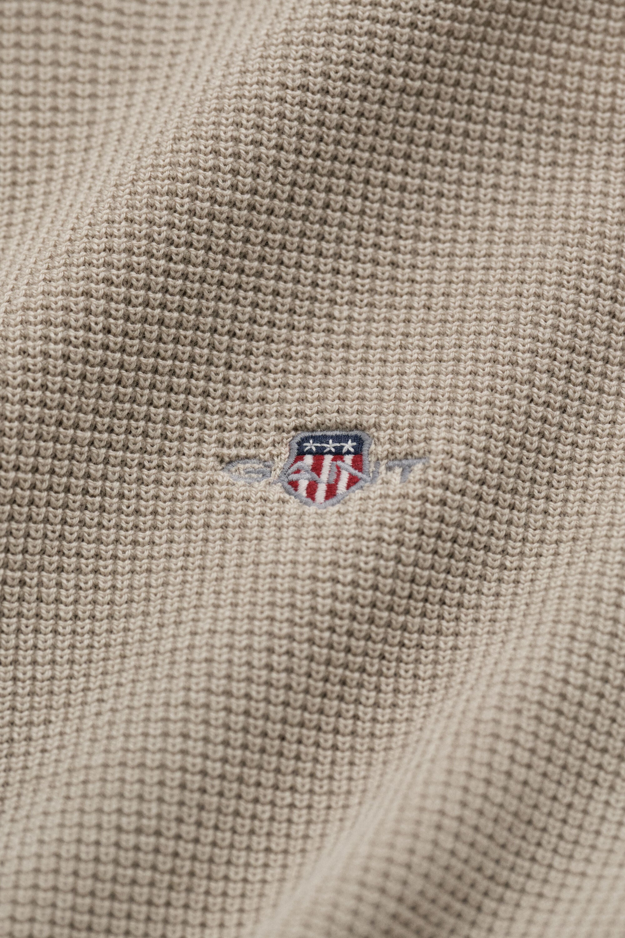 Jersey de algodón con cuello redondo Textured