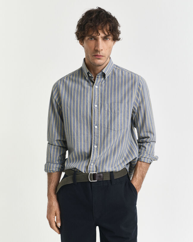 Camisa Regular Fit de popelina a rayas Archive