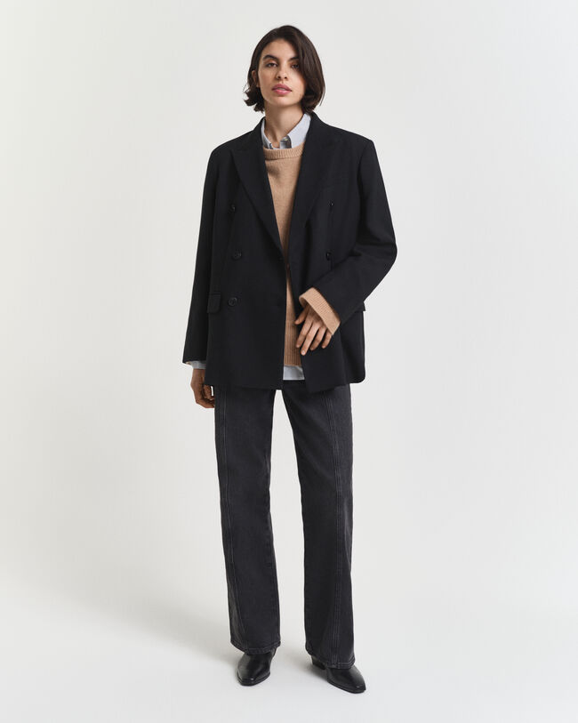 Jersey de cuello redondo en cachemir