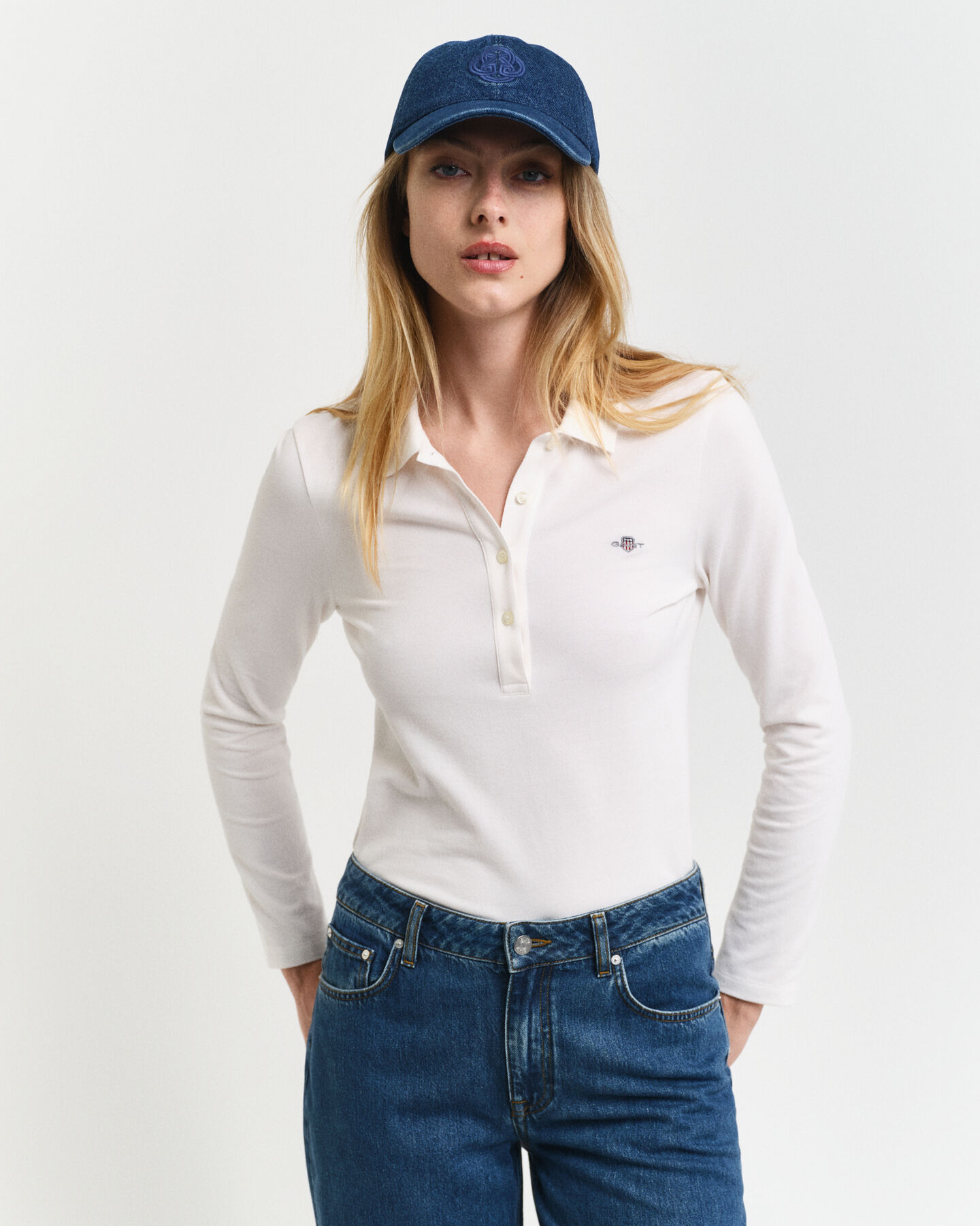 Polo de piqué de manga larga Shield