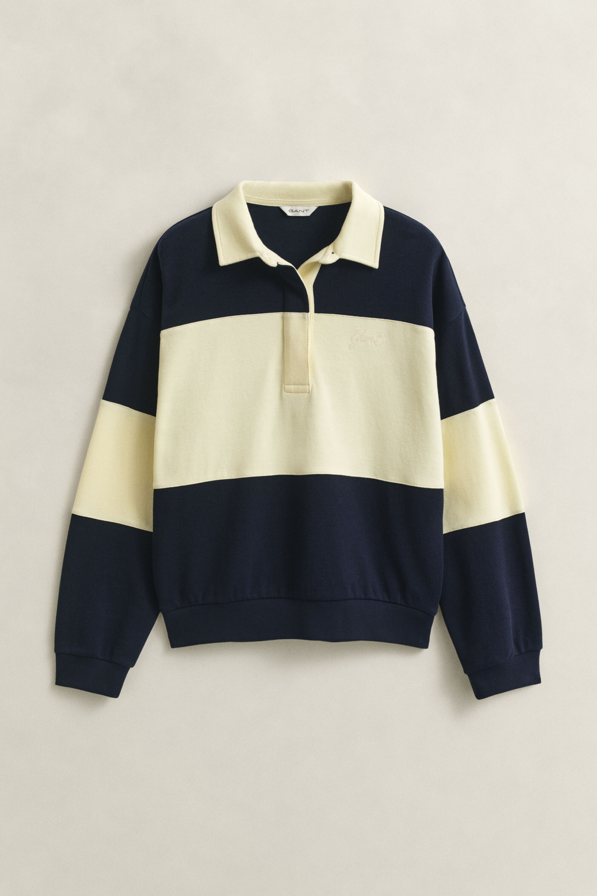 Rugger con bloques de color y textura de piqué