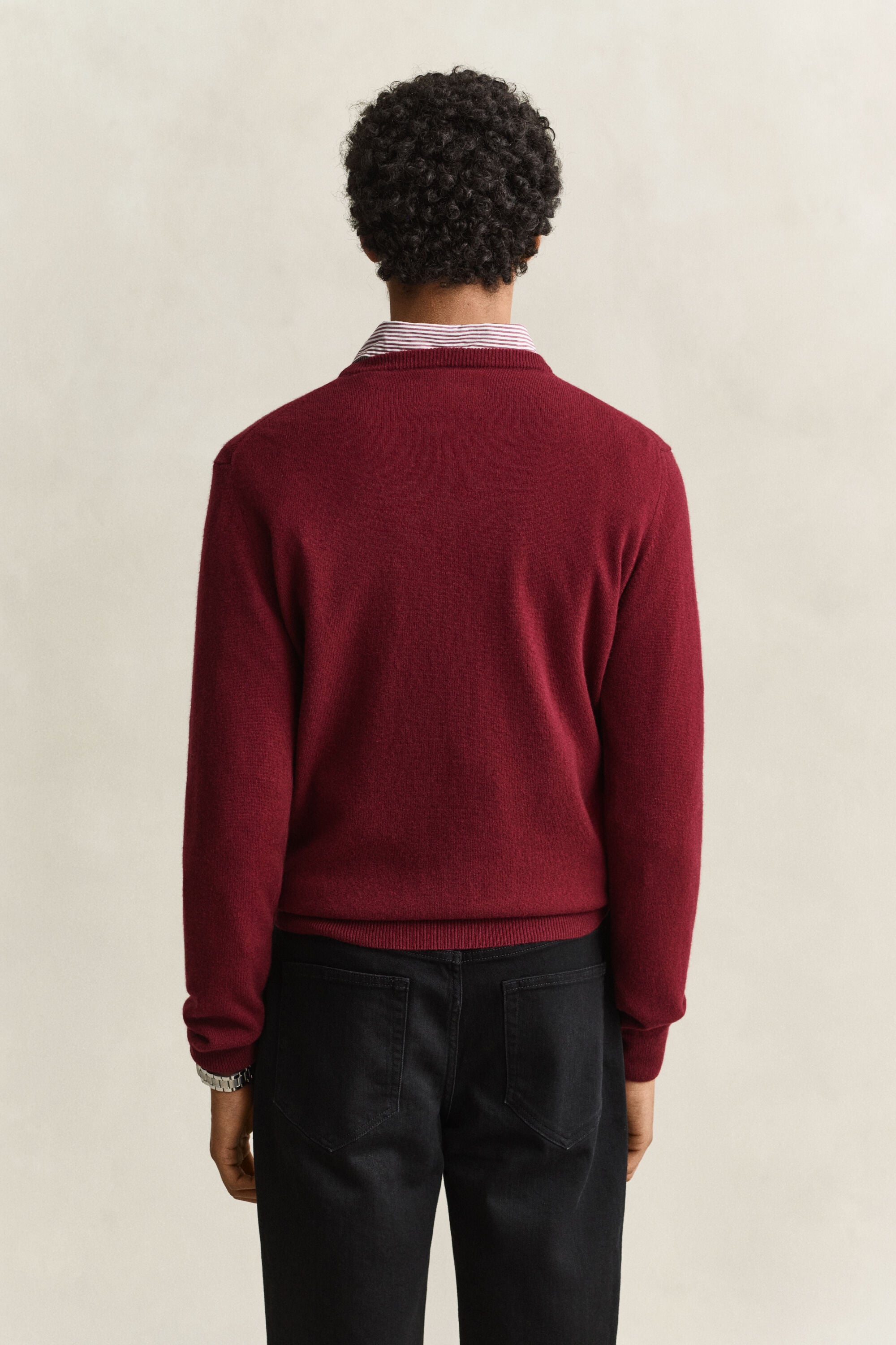 Jersey de lana de oveja con cuello redondo