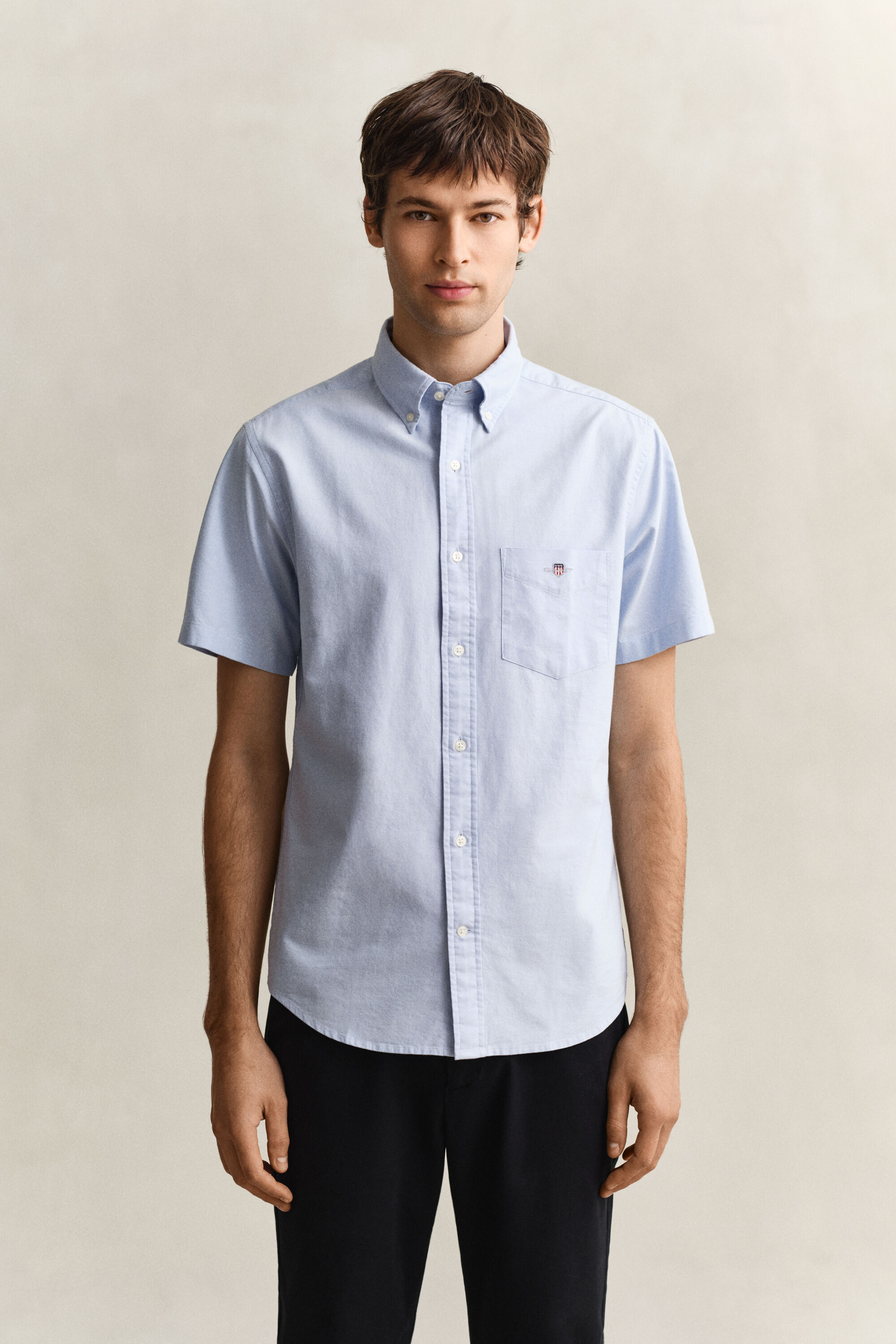 Camisa Oxford clásica de manga corta