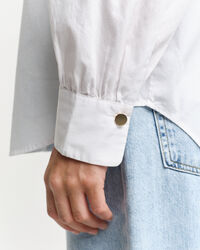Camisa de popelina con mangas voluminosas Relaxed Fit