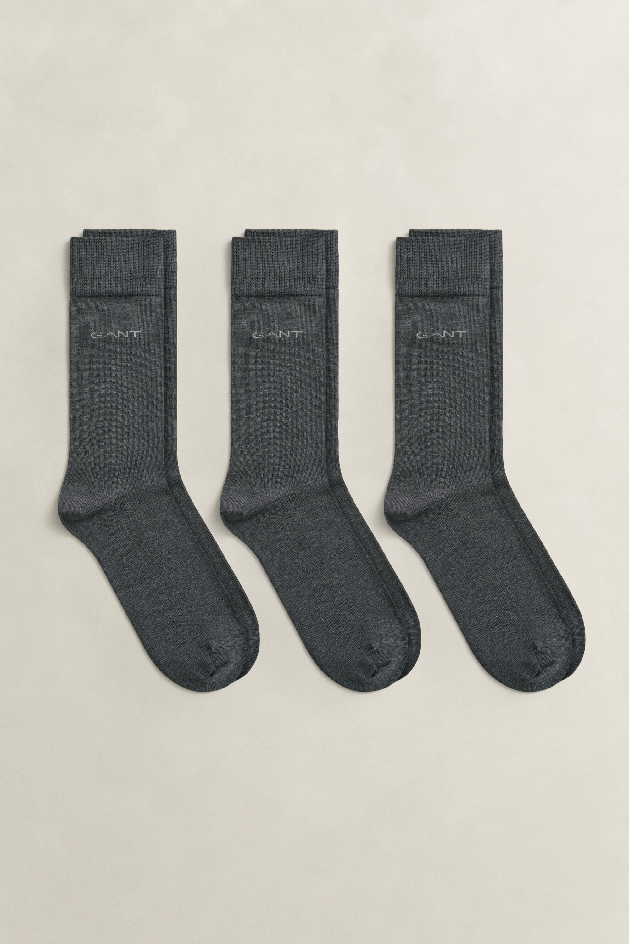 Paquete de tres pares de calcetines de algodón mercerizado