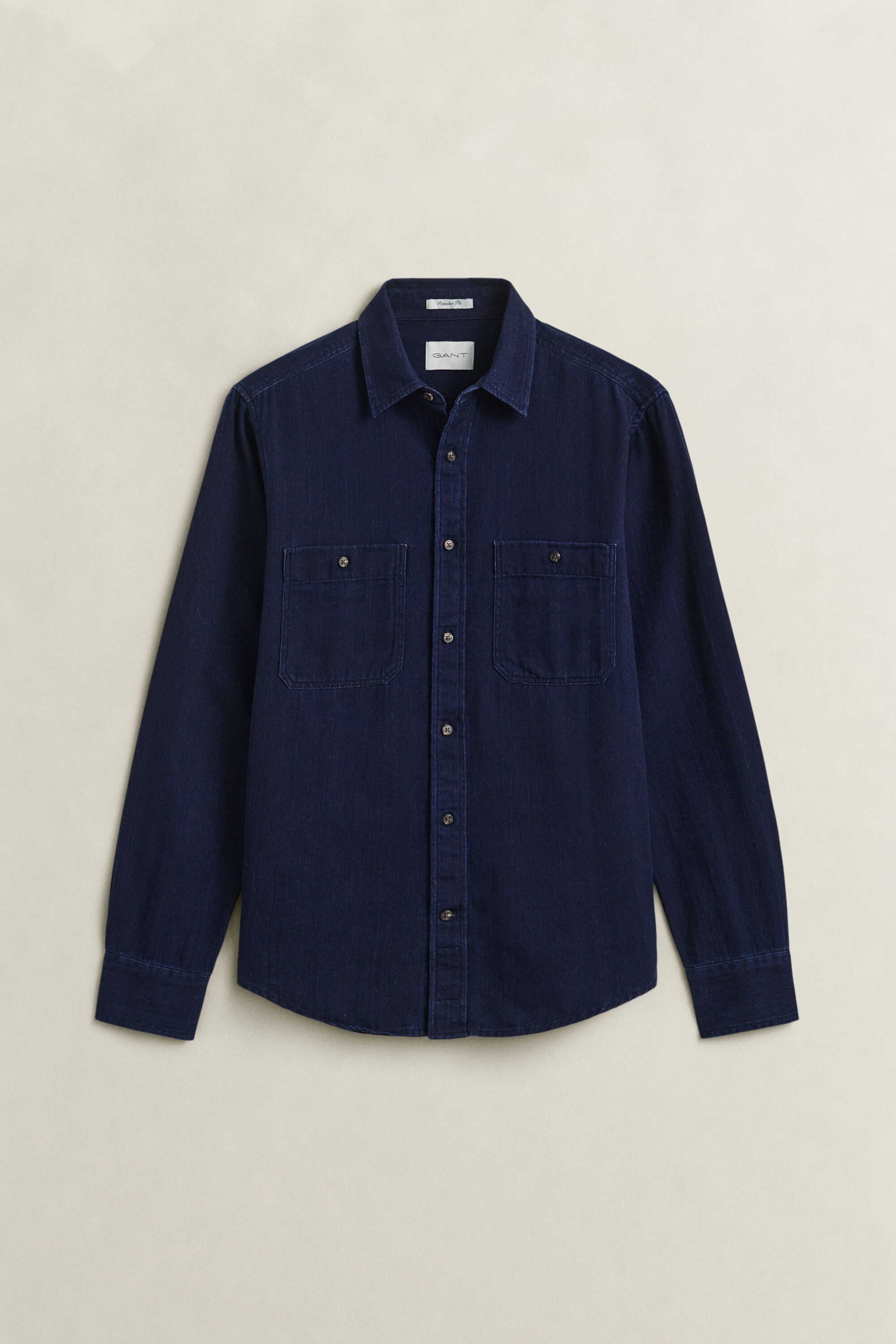 Camisa con diseño de espiga añil