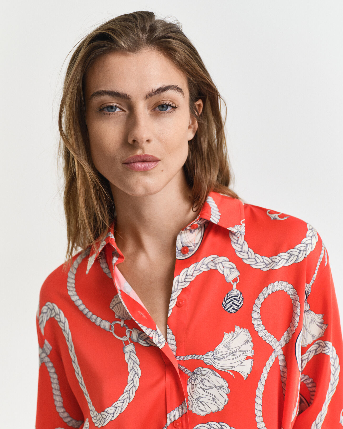 Vestido camisero con estampado Sailing