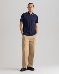 Rugger de manga corta y punto acanalado