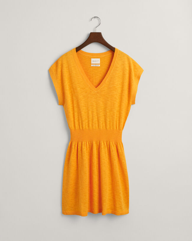 Vestido en mezcla de lino