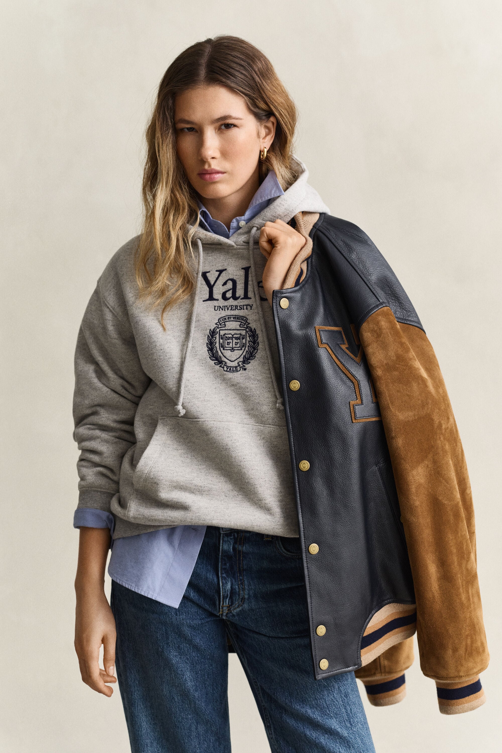 Sudadera con capucha y estampado Gant x Yale