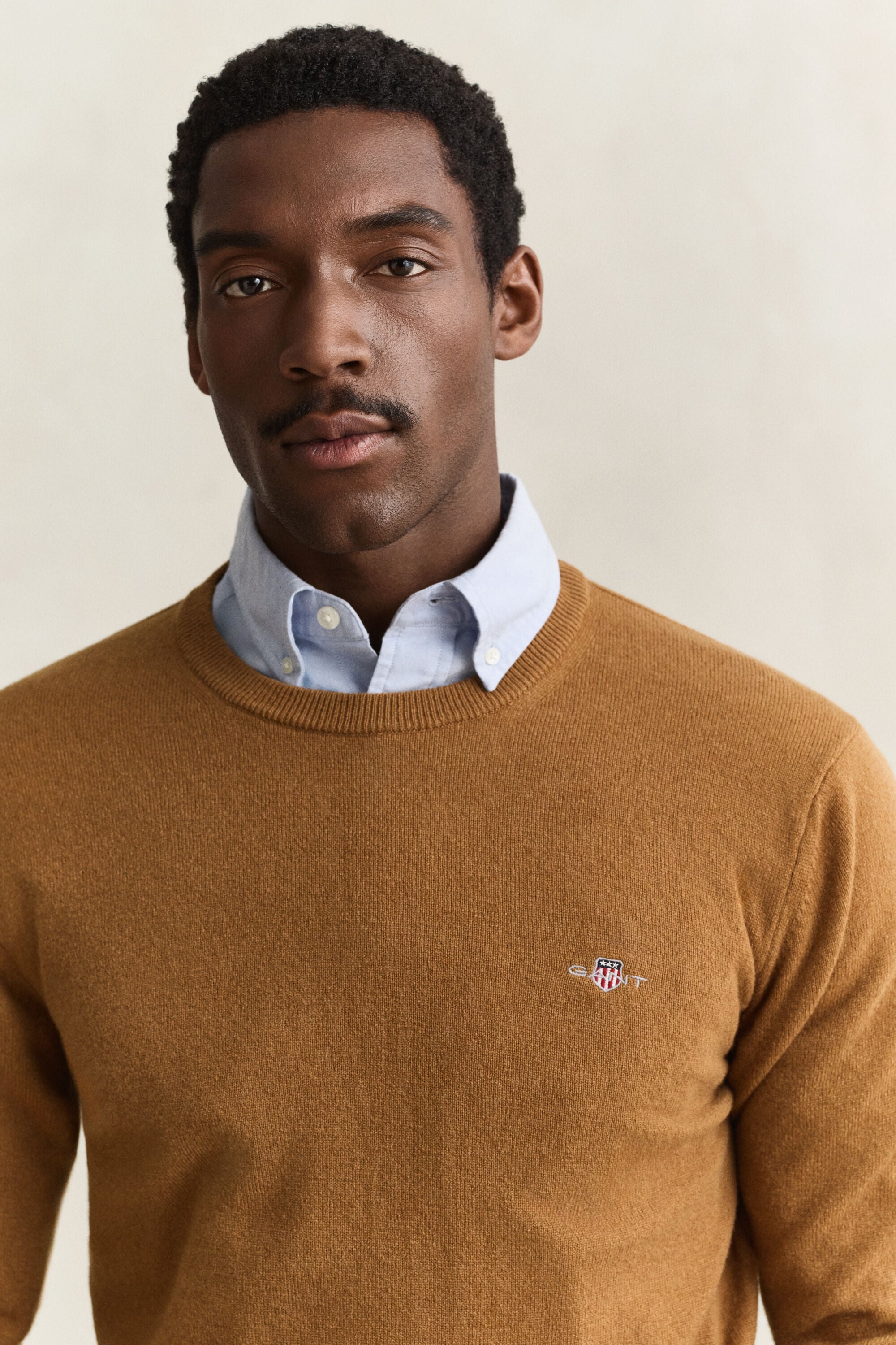 Jersey de lana de oveja con cuello redondo