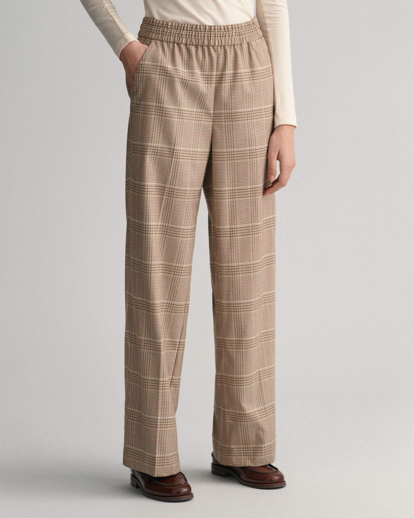 Pantalones Relaxed Fit Pull-On a cuadros