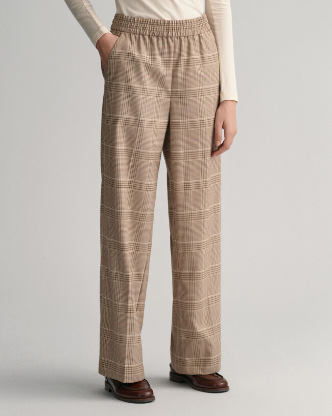 Pantalones Relaxed Fit Pull-On a cuadros