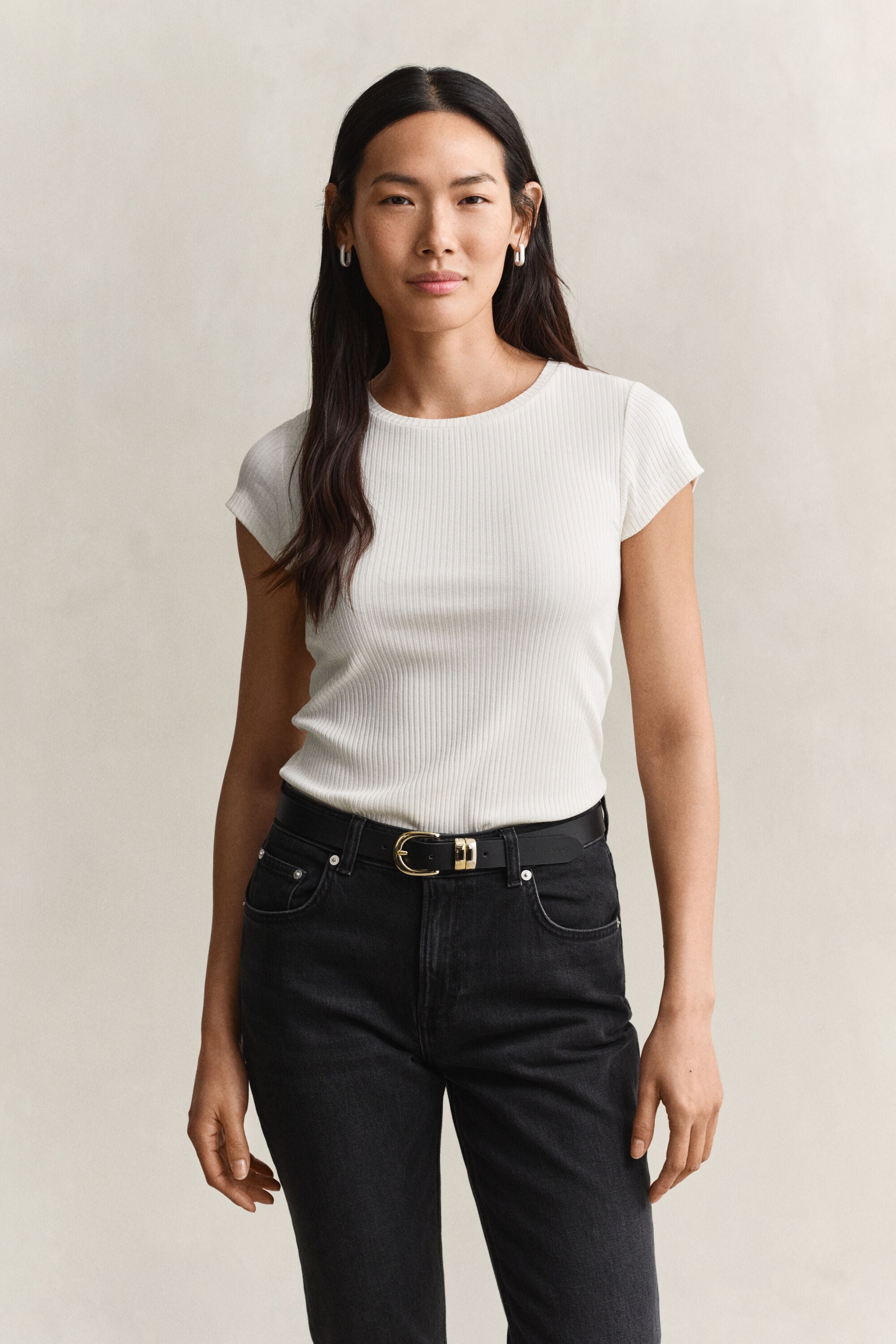 Camiseta Slim Fit acanalada