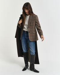 Americana Regular Fit de lana con diseño de pata de gallo