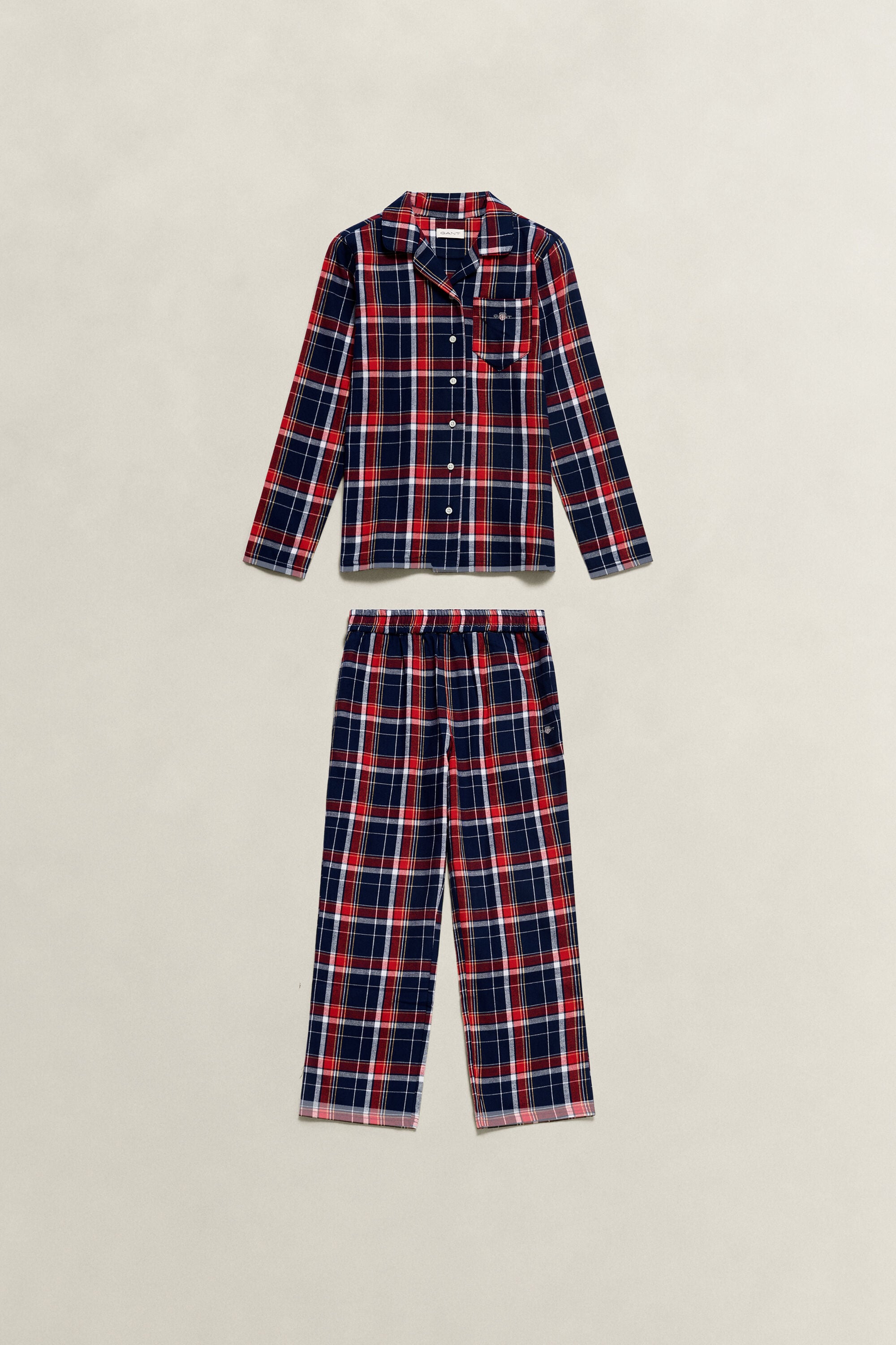 Pijama de franela de cuadros escoceses Teens