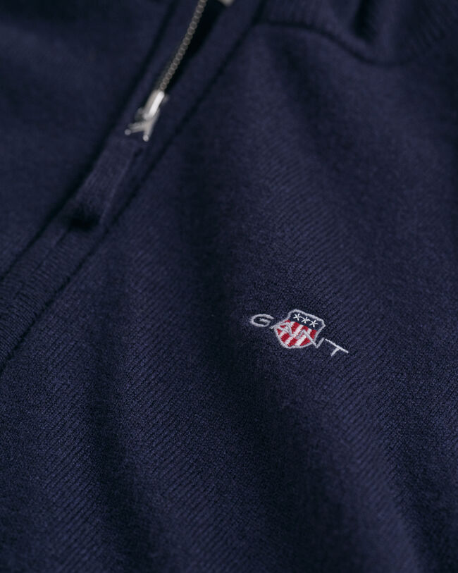 Cárdigan de lana de oveja muy fina con cremallera