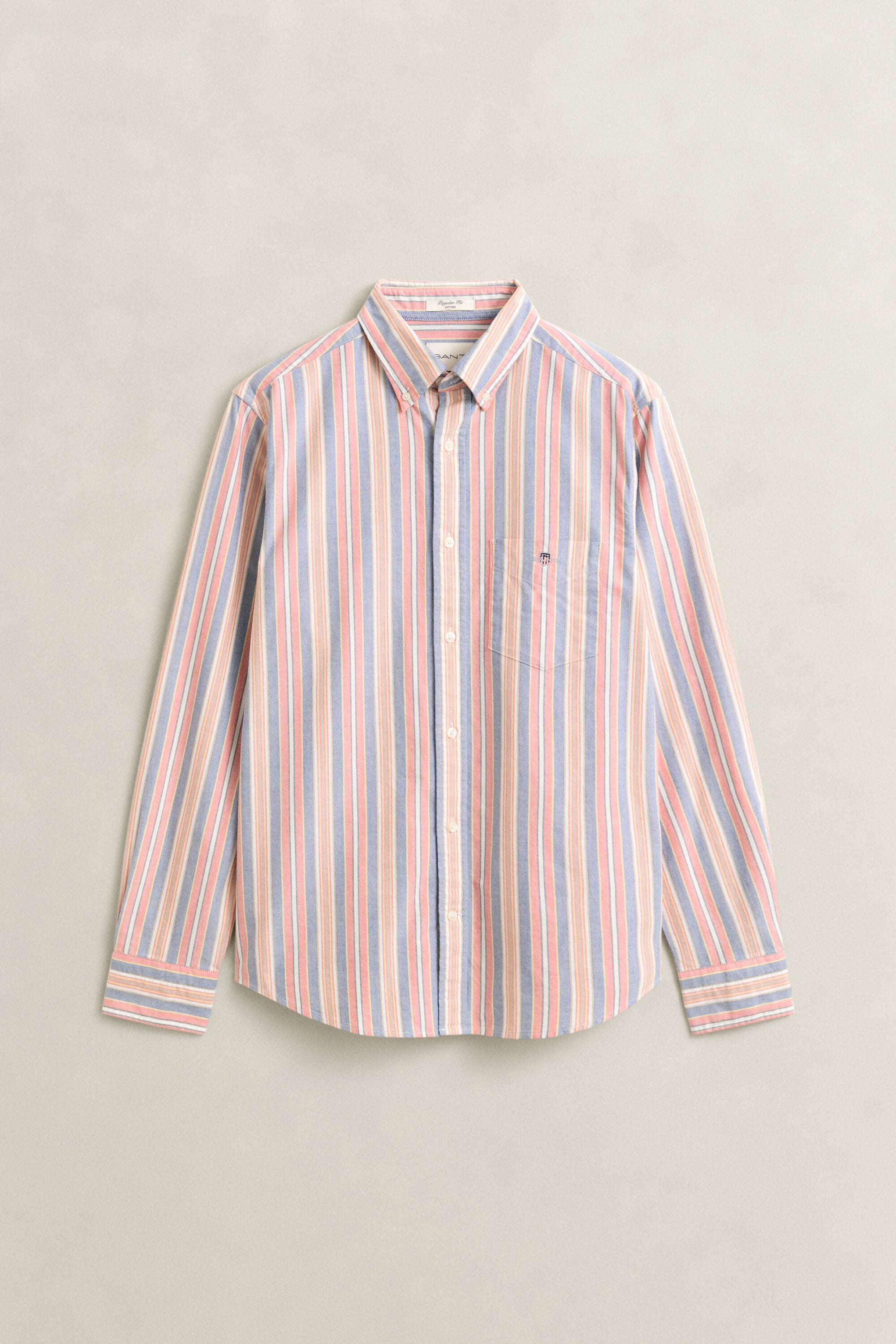 Camisa Oxford clásica de rayas variadas