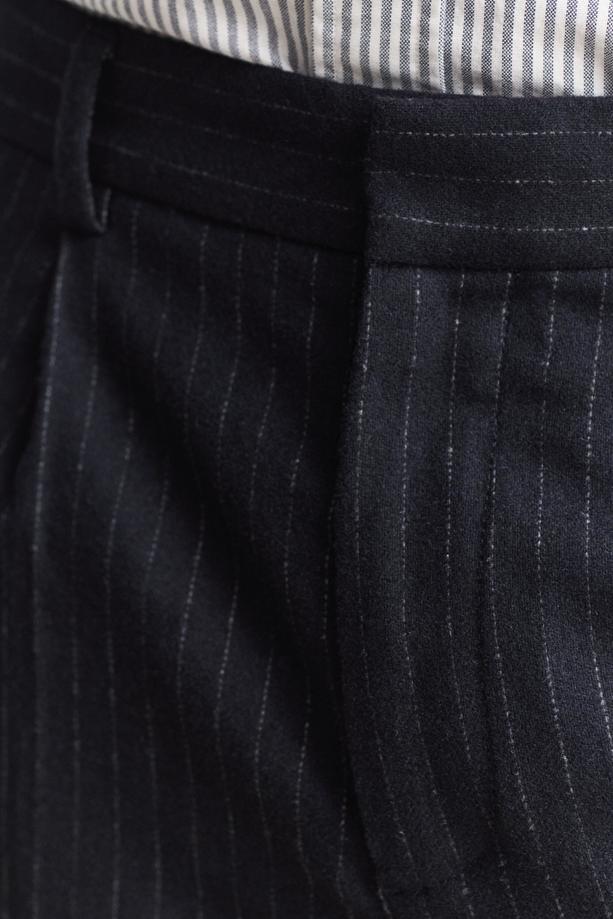 Pantalones Tapered de franela de lana