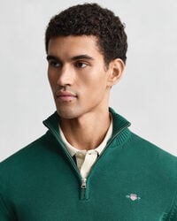 Jersey de algodón con media cremallera Casual