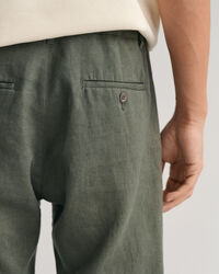 Pantalones Relaxed Fit de lino con cordón ajustable