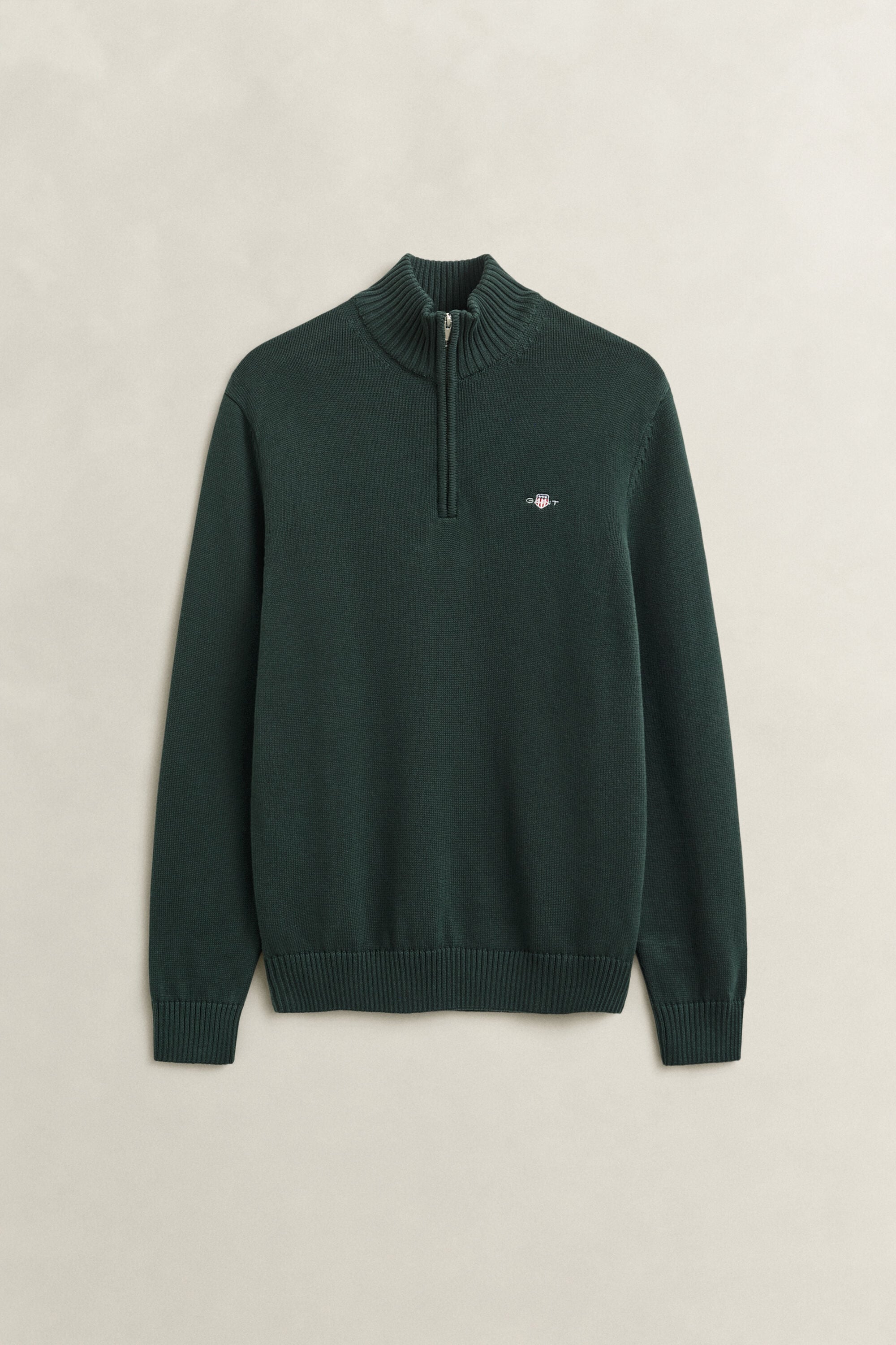 Jersey de algodón con media cremallera Casual
