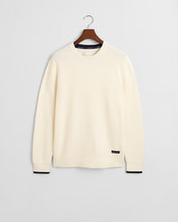 Jersey de cuello redondo de algod&oacute;n acanalado