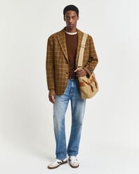 Jersey de cuello redondo en lana de oveja muy fina