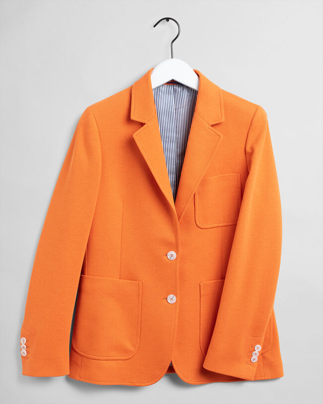 Americana Regular Fit de punto jaspeada