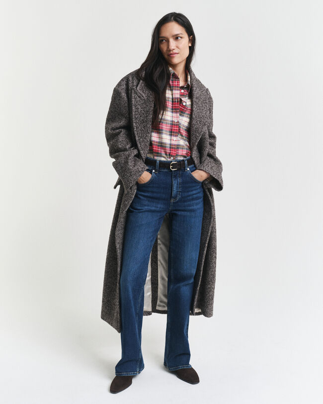 Camisa Oxford clásica extragrande de cuadros