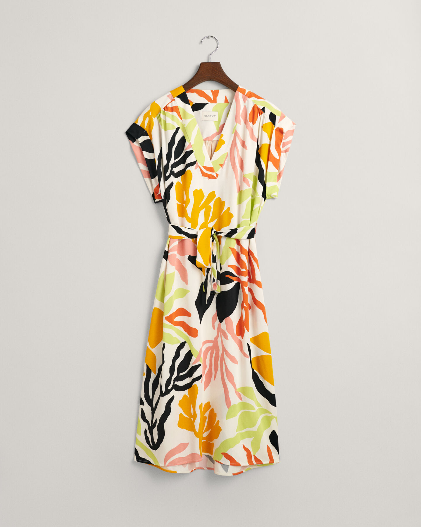 Vestido de manga corta Palm Print