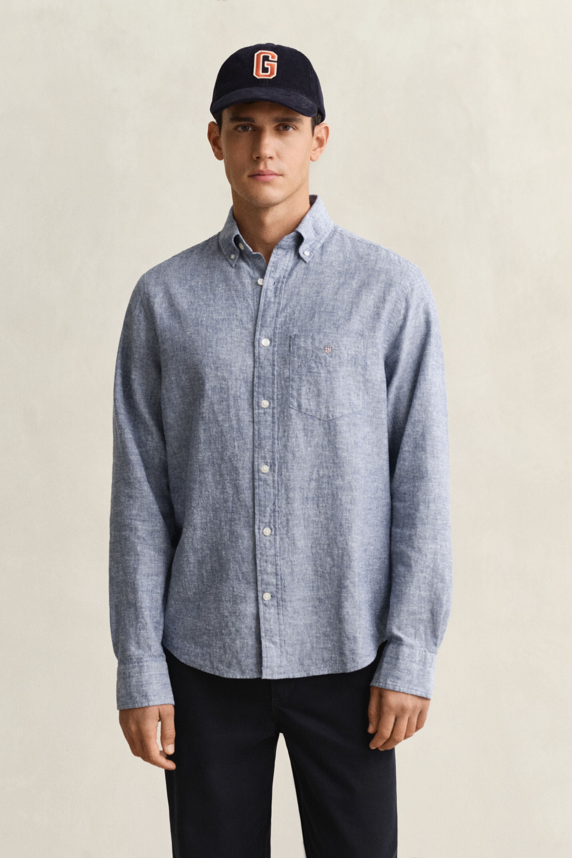 Camisa de mezcla de lino