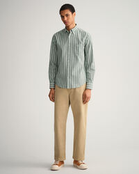 Camisa Oxford Regular Fit a rayas anchas