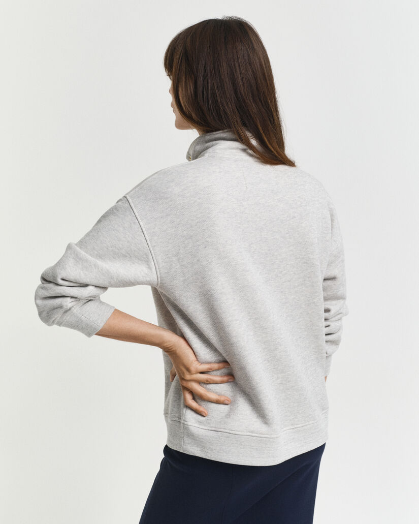 Sudadera G-Badge con media botonadura