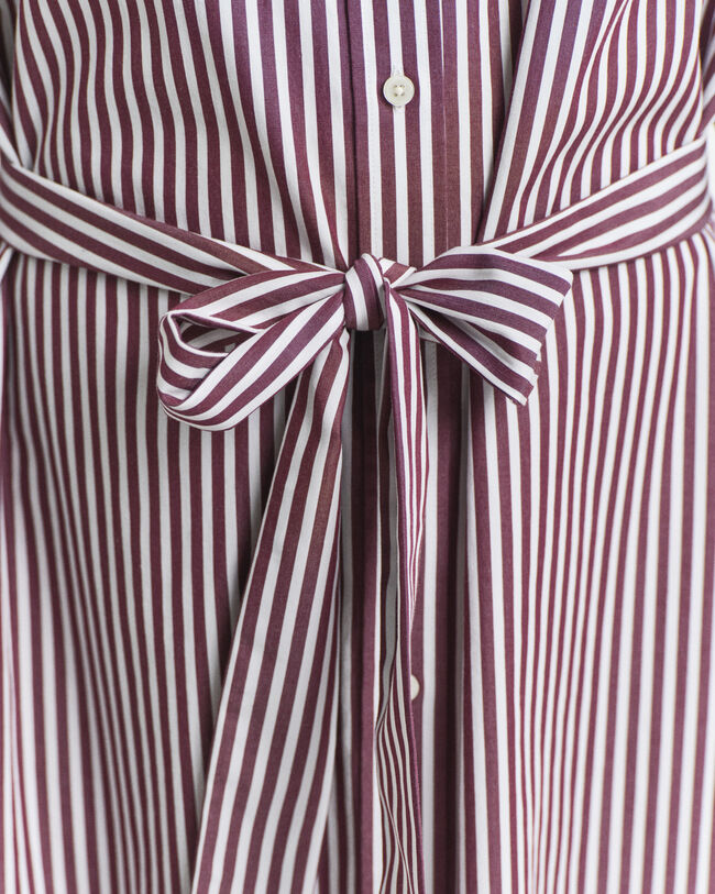 Vestido camisero clásico de popelina con cinturón