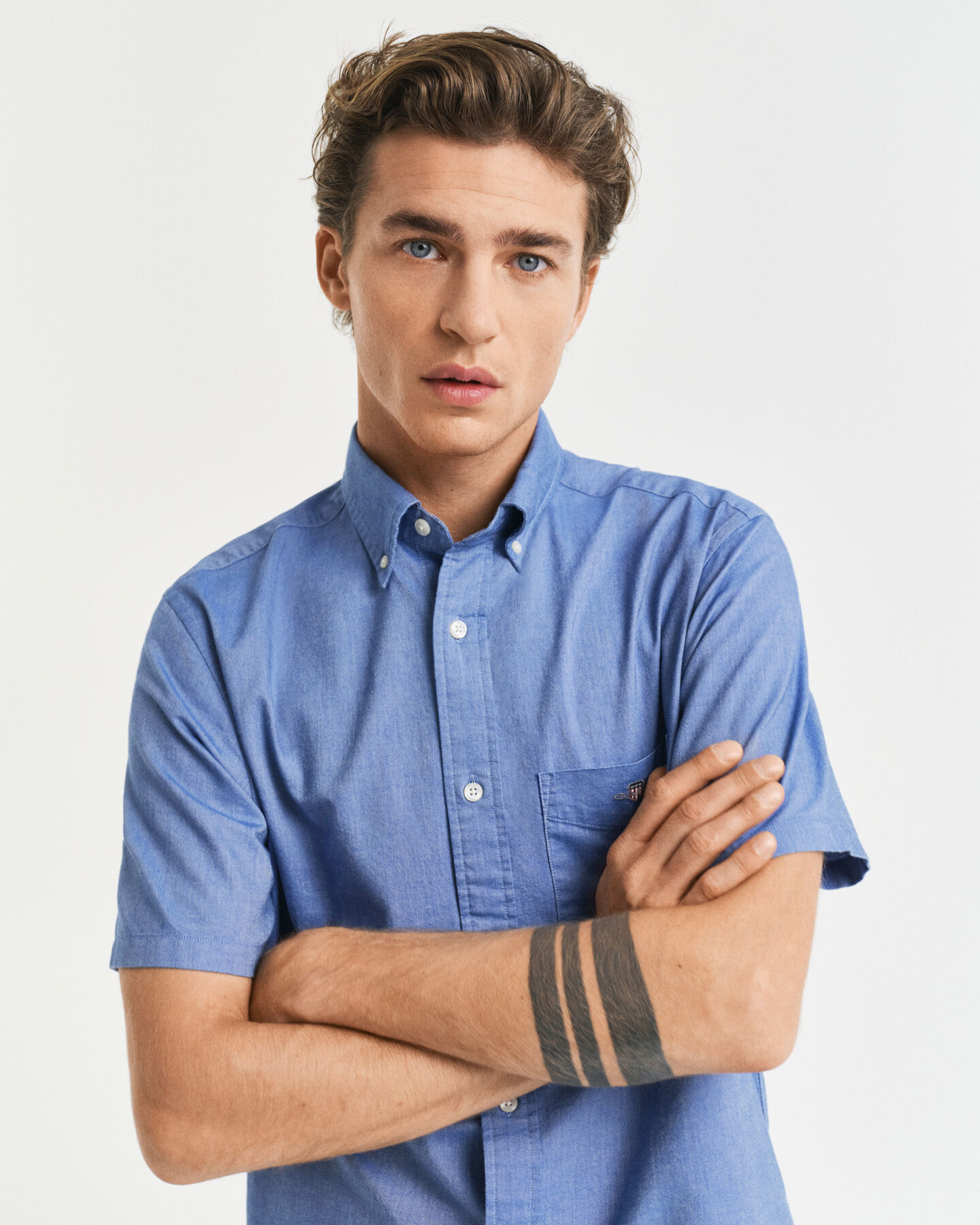 Camisa Oxford Regular Fit clásica de manga corta