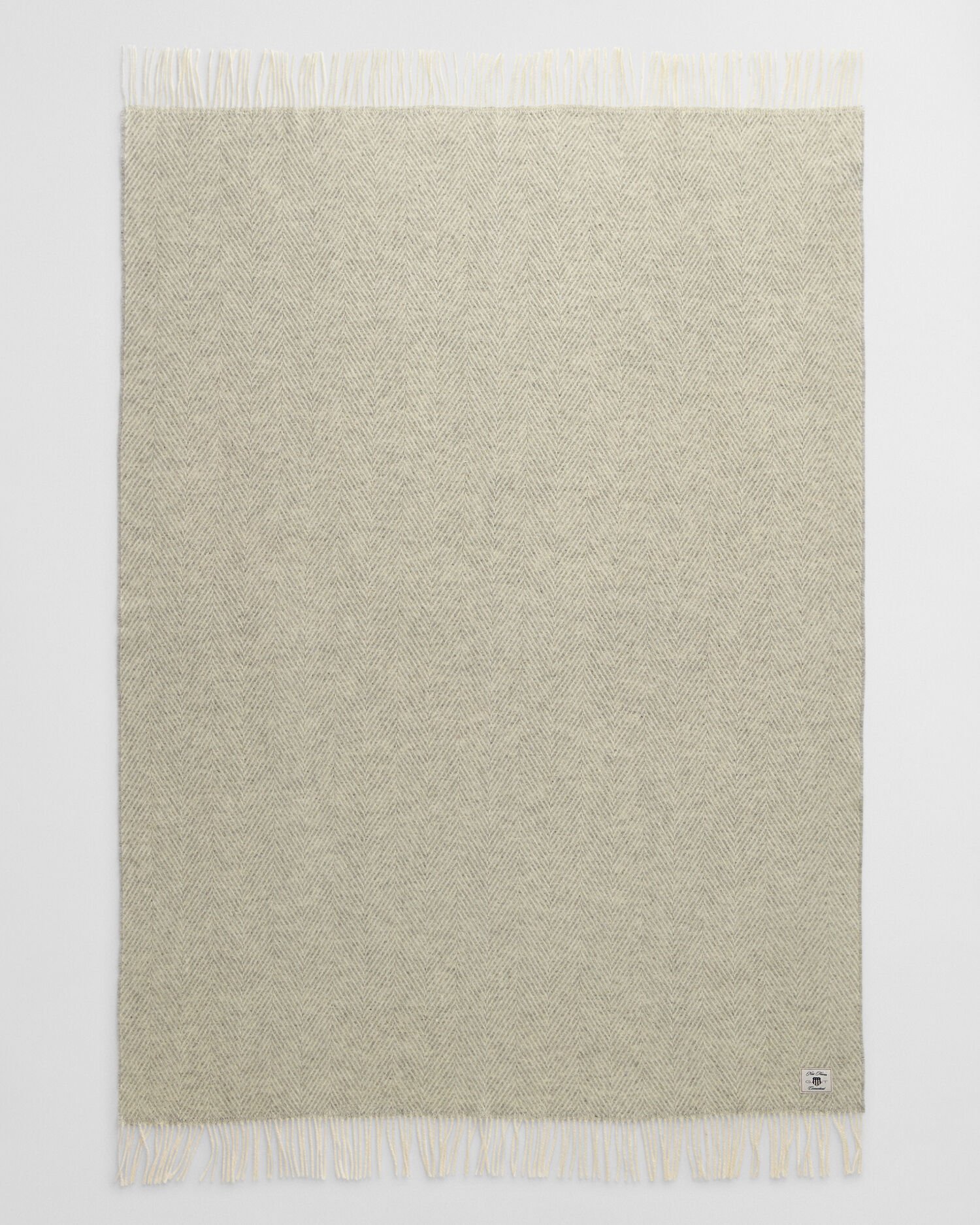 Colcha de lana con diseño de espiga