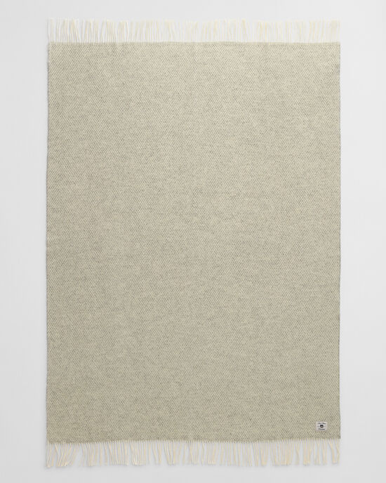 Colcha de lana con diseño de espiga