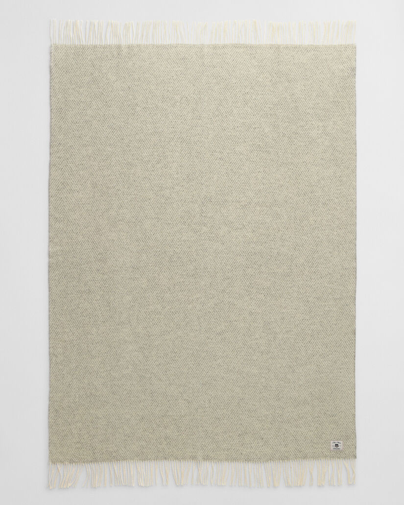 Colcha de lana con diseño de espiga