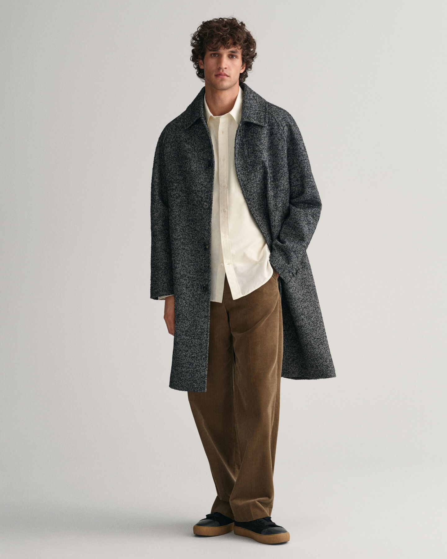 Camisa Relaxed Fit de seda y algod&oacute;n