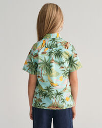 Camisa de manga corta de algod&oacute;n Palm Print Kids