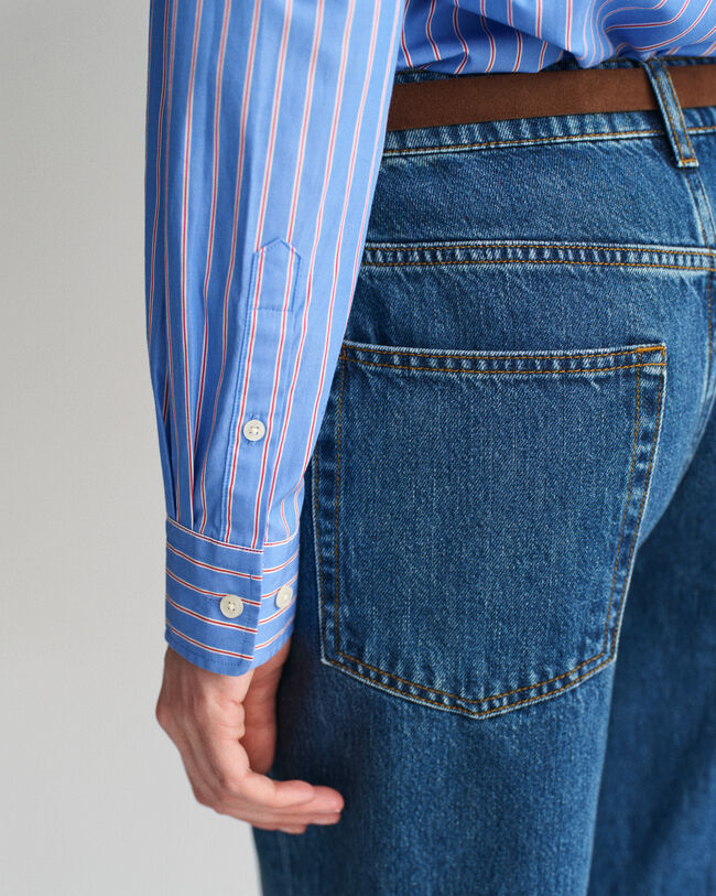 Camisa Regular Fit clásica de popelina a rayas