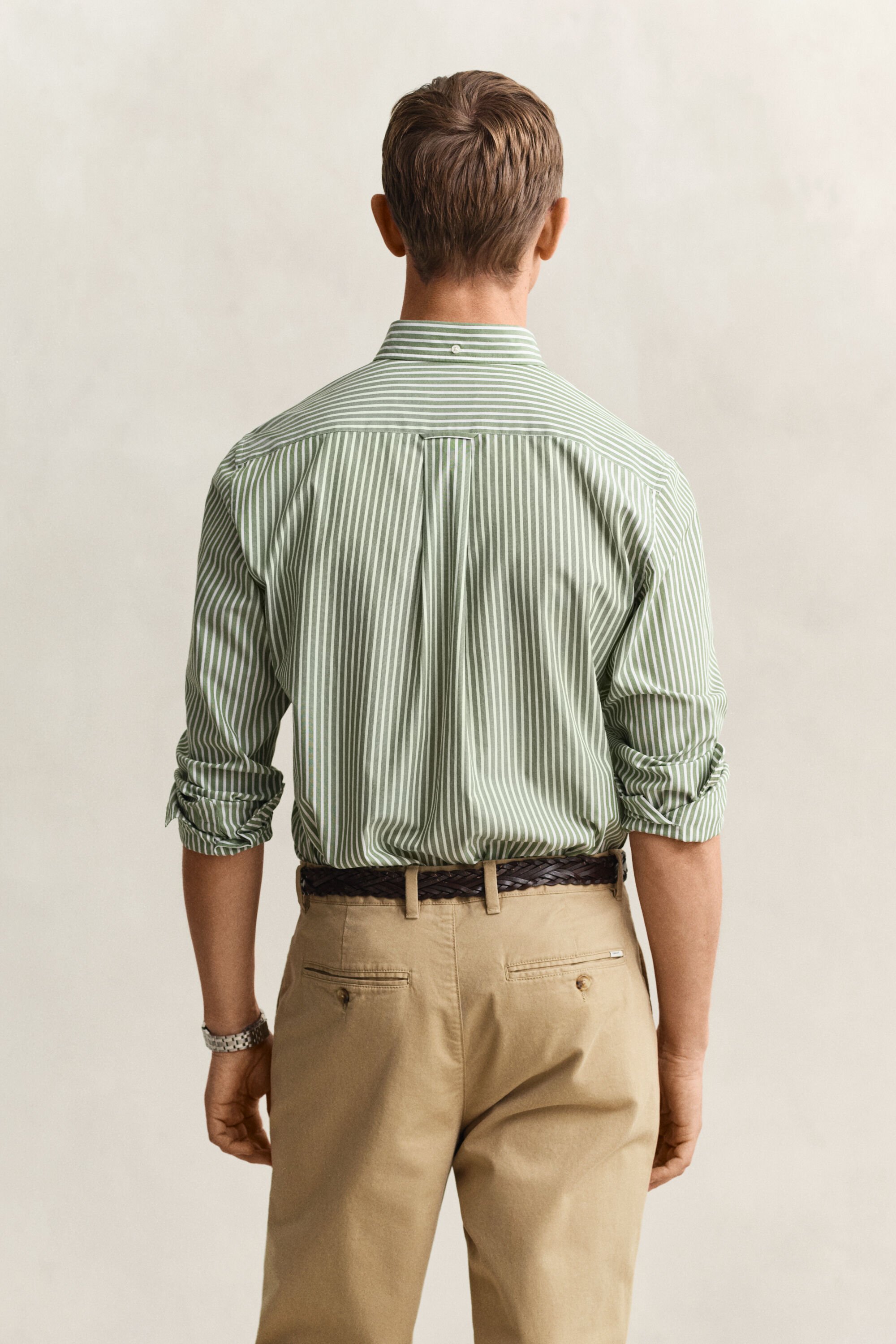 Camisa clásica de popelina a rayas