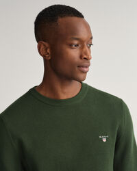 Jersey acanalado con cuello redondo Texture