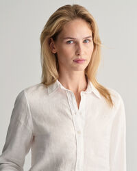 Camisa Regular Fit de cambray de lino