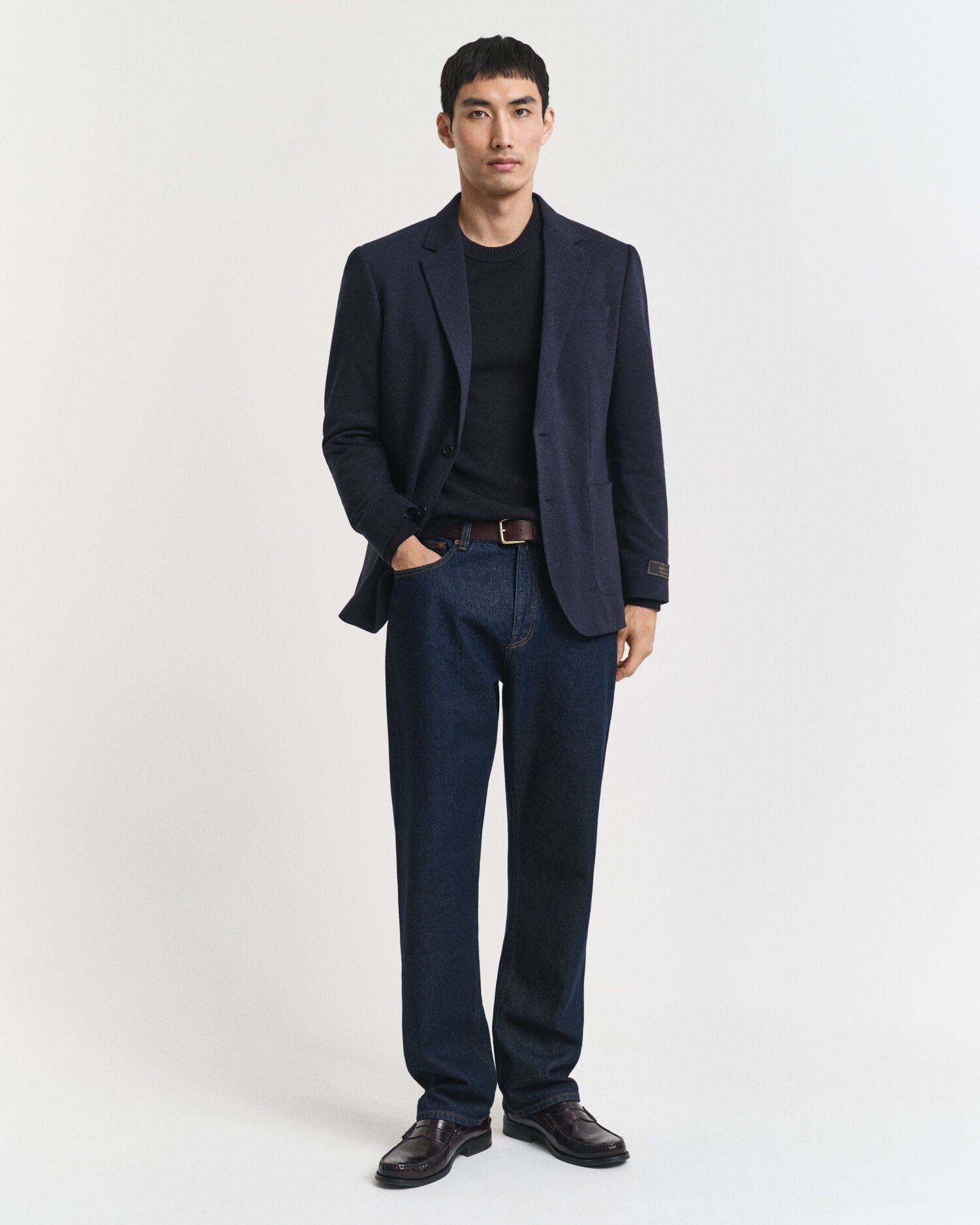 Jersey de cuello redondo en cachemir