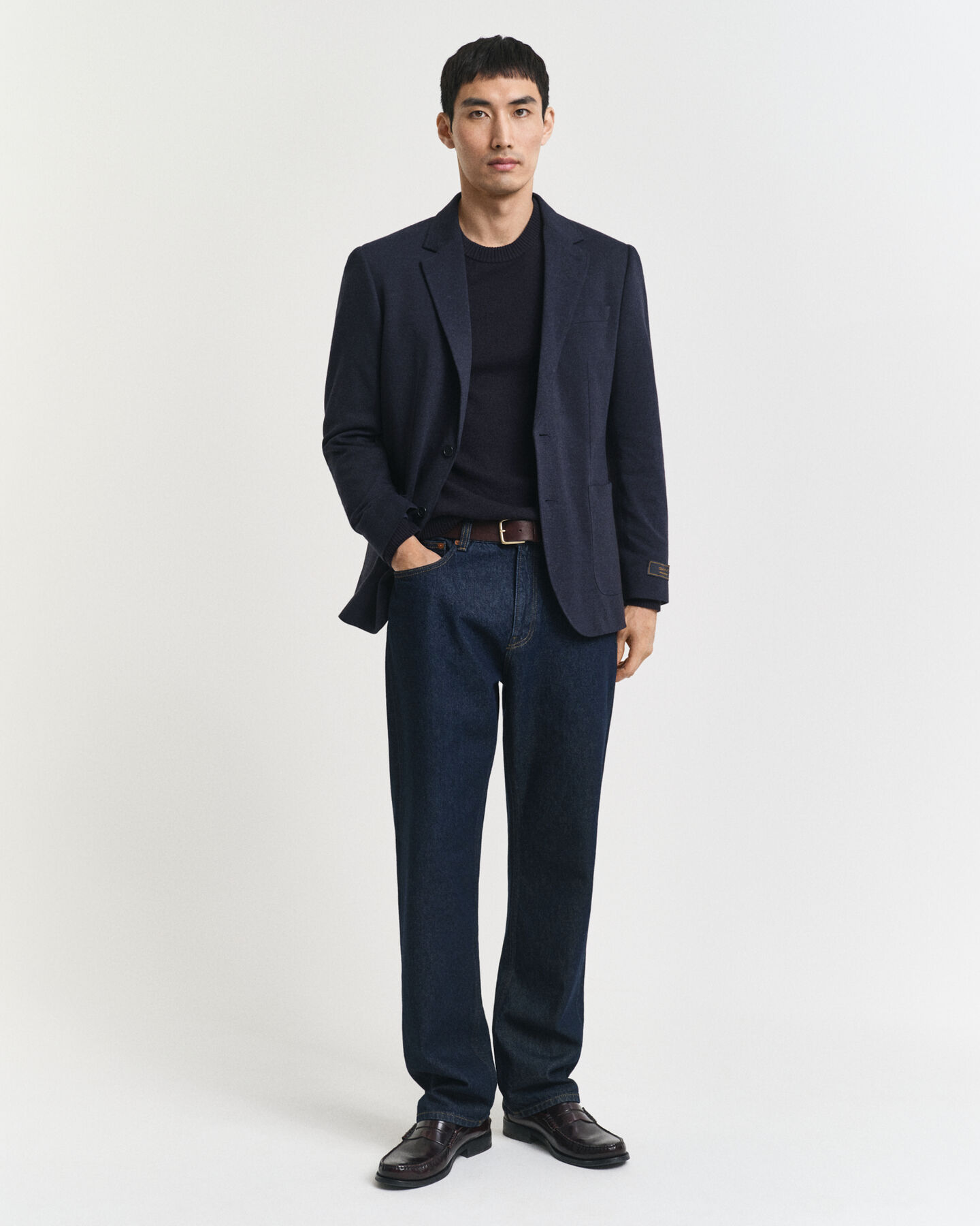 Jersey de cuello redondo en cachemir